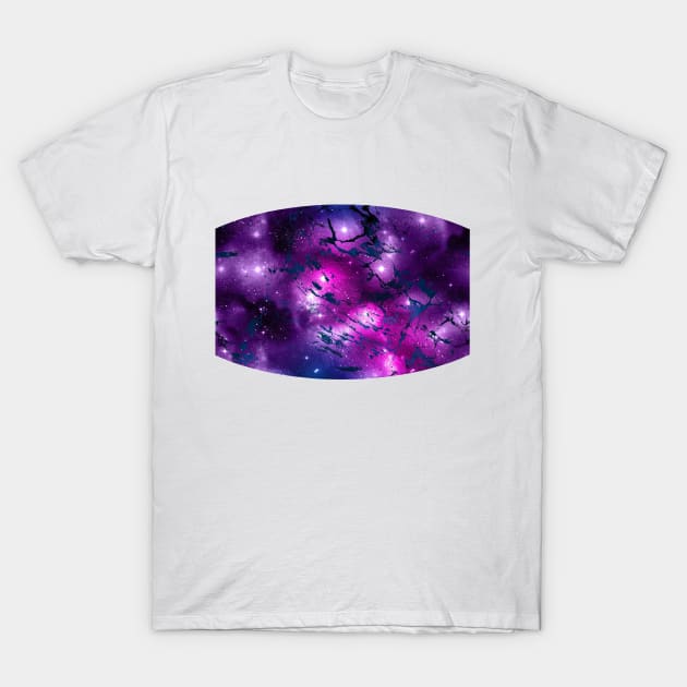 Galaxy Nebula Purple T-Shirt by KindlyHarlot